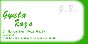 gyula rozs business card